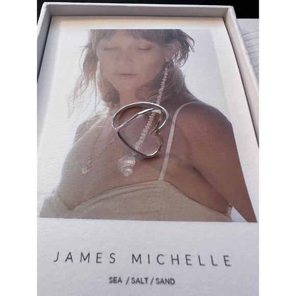 NEW JAMES MICHELLE STERLING SILVER TI AMO OPEN HEART RING; SIZE 9.5 - Picture 2 of 4